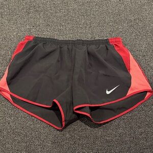 Nike Women's Athletic Shorts in Black and Red